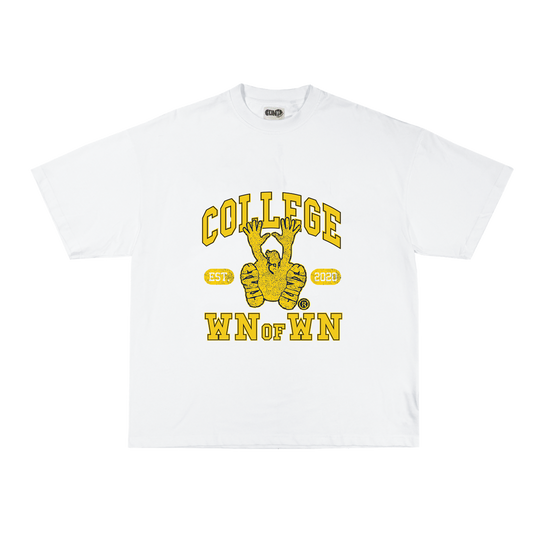 white college tee